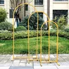 Party Decoration 1 Set3pcs Wedding Arches Iron Pipe N-shaped Flower Stands Metal Props Background Artificial Decorations209T