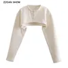 Oversize Harajuku Button up Cropped Shawl Sweatshirt Women Long Sleeve High Waist Exposed navel Hoodies Jumper Short Sweats 210429