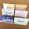 6 modèles différents imprimés colorés cartes de voeux de remerciement impression couleur papier cadeau couleurs carte invitation de fête Papercard