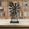 Retro Home TV Gabinete Estudo Janela Decoração Porch Creative Crafts Metal Windmill Decorações 210414