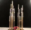 Bastoncino per fondale di nozze 12 teste candelabro decoro navata Centrotavola alto per eventi in oro per stand