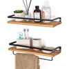 wooden bathroom storage