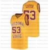 Maillots de basket-ball personnalisés de l'Arizona State Sun Devilses College 11 Alonzo Verge Jr. 2 Rob Edwards 23 Romello White 51 Pavlo Dziuba