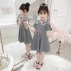 Summer Girls Dress 12 Children's Clothing Sweet Lattice Dress 9 Student Fashion Dresses 8 Kids 7 Years Old 6 New Lattice Dress Q0716