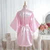 Yukata sexy abito da notte corto in raso da sposa sposa abiti da damigella d'onore con strass trasparenti-abito da sposa edizione damigella d'onore 210419