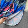 Lady Fashion Printed Bat Sleeve Loose Split Dress Women Vestidos Korean Clothing Largos De Verano Para Mujer P120 210527