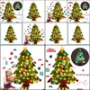 クリスマスの飾りお祝いパーティー用品家庭用庭の装飾ツリーフェルトとLEDライトファミリー年サンタクロース子供ギフトJ0903