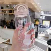 450ml PPのプラスチック携帯用ウォーターボトルを飲む漫画鹿恐竜ティーマグカップ屋外スポーツキャンプジム用品211013