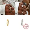 Canner Real 925 Sterling zilveren ringen voor vrouwen ins stijl schattige zirkoon ronde opening ring bruiloft fijne sieraden minimalistische geschenk