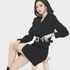 Kış OL Blazer Elbiseler Kore Bayanlar Uzun Kollu Tek Göğüslü Fahsion Ofis Kadınlar için Örgün Giyim 210602
