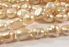 Hängsmycke Halsband Naturligt sötvatten odlade pärlor oregelbunden barock 9-10 mm vit rosa svart halsband 90inches