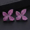 missvikki 21*21mm 7 Colors original Full Crystal Stud Earrings boucle d'oreille femme Romantic Luxury Brand Accessories