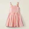 Little Maven New Arrival Princess Party Girls Sukienki Bez Rękawów Summer Bawełna Dzieci Odzież Kwiat Haft Dress Dress Q0716