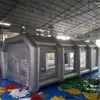 12x4x3m silver gray inflatable spray booth pop up painting tent large car repair cycle working room for USA