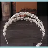 Jewelryluxury Pearl Crystal Bridal Tiaras Wedding Crown Crystal-Manmade Diadem For Bride Jewelry Band Aessories Hair Wear Drop Delivery 2021
