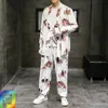Erkek Eşofman M-5XL Kimono Robe Yaz Bahar Uzun Kollu Gömlek + Ayak Bileği Pantolon 2 Parça Setleri Geleneksel Japon Streetwear Erkek Giyim