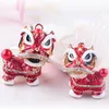 Клайки китайский стиль Lion Dance Key Cring Сплав Сплановый кулон Симпатичные стразы Кейринг подарок для детей друзья Оптовые мири22