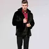 Men's imitation mink fur coat special casual jacket leather men's 211207