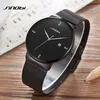 Sinobi Slim Mens Watches Top Brand Luxury Calendar Date Clock Wristwatch Fashion Ultra Thin Stainless Steel Quartz Geneva Watch Q0524