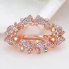 헤어 클립 Barrettes Easya Muliticolor Crystal Rhinestone Clip Hollow Out Women Girls Fashion Accessories