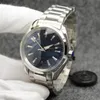 Relógio masculino com mostrador preto estilo 42 mm automático mecânico de aço inoxidável com fundo de vidro esportes marítimos