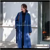 Blends Outerwear & Coats Womens Clothing Apparel Drop Delivery 2021 Vintage Wool Double Sided Long Jacket Winter Coat Women Elegant Windbreak