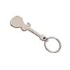 10Pieces/Lot New fashion Guitar Key chain Metal KeyChain Cute Musical Car Key Ring Silver Color pendant For Man Women Party Gift