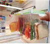 Armazenamento Cremalheira Refrigerador Pull-Out Organizadores Ziplock Bag Acabamento Titular Cozinha Recebe Organizar Quadro Prateleira de Commodities Gyl116
