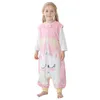 Sovsäck jumpsuits barn tecknad kläder våren höst flanell sovkläder baby flicka pyjamas pojkar sova 1-6y 211130