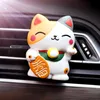 Bil prydnad harts lycklig katt auto luftkonditionering utloppsluft parfym doft air freshener interiör dekoration tillbehör