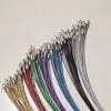 Porte-clés en fil d'acier inoxydable, 1200 pièces/lot, câble de clé, corde, tube en caoutchouc, outil de verrouillage à vis DH5800, 7 couleurs