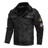 Mens Tactical Pilot Bomber Jacket Winter Warm Military Flight Jackets Male Thick Fleece Cotton Wool Liner Coat Motorcycle Parka Y1109