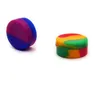 Silicone Colorful Round Medicine Box Cigarette Jewelry Storage Cases Mini Portable Pill Boxes Eco-Friendly Container Case RRA9640