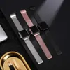 Milanese lusband voor Apple Watch Ultra 49 mm serie 8 7 se 6 5 4 3 roestvrijstalen band magnetische verstelbare gesp met adapter iwatch 41 mm 45 mm 40 mm 44 mm 38 mm 42 mm