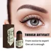 Women One Step Eyebrow Enhancers Brown Stamp Shaping Kit Hairline Repair Powder mit 10 Stück Augenbrauenkarte5724872