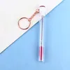 Keychains Diamond Keychain Eyelash Brush Tube With Gold Chain Glitter Mascara Wand For Lash Extension Clear Micro Comb Container