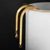 Catene 6mm Collane a catena a serpente classiche per le donne Ragazze Girocolli a spina di pesce in acciaio inossidabile oro Regali di gioielli DDN312