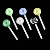 3.9 '' Glass Pipe Smoking Hand Pipes Hookahs Bongs Lepel Lollipop Wax Oliereiljes Bong Kleurrijk