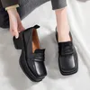 Nouveau printemps chaussures décontractées femme japonais Vintage talons hauts plate-forme chaussures collège étudiant Cosplay en cuir verni femmes chaussures C0410
