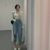 Frauen Harem Hosen Frühling Sommer Lose Koreanische Mode Loch Streetwear Jeans Böden 210602