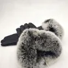 Fingerless Gloves Genuine Sheepskin Women's Winter Fur Warm Real Fashion High Quality Velvet Windproof