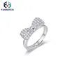 Ensemble d'arc réglable en acier inoxydable 2021 tendance avec diamants Anneaux d'anniversaire de mariage pour femmes de la mode coréenne exquise cadeaux x0715