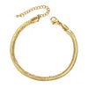 Браслет для ханклета для женщин для женского модного золотого цвета из нержавеющей стали елочка Rolo Chain Summer Foot Jewelry LDA57 MARC22