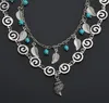 Vintage Color Silver Color Surf Tobillets para mujeres Bohemian Beads Hojas Shell Tobetlet Fashion Jewelry