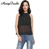 Women Summer Polka Dot Blouse Black And White Chiffon Top Casual Female Off The Shoulder Tops For Sexy Blouses Women's & Shirts