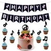 Tik Tokをテーマにしたハッピーパーティーの装飾セットTiktok Banner Cake Toppers Boys Girls Party Supplies7125890