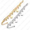 Bracciale da donna con perline rotonde a cuore in acciaio inossidabile multistrato, ornamenti d'amore alla moda, bracciale per studenti dolci color argento oro