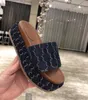 Denimserie damer vattentäta tofflor kvinnor sandaler växlar bottar randiga icke-halkarna överdimensionerade bilder flera stilar färger sommar mode flip flops 35-40