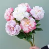 Een valse bloem lange stengel lente pioen 26 "lngth simulatie phoenix peonia voor bruiloft home decoratieve kunstbloemen