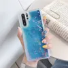 Bling Glitter Liquid Quicksand Cases para Huawei P8 P9 P10 Lite 2017 P20 Pro P30 Plus Mate 8 9 10 20 P Smart 2019 Capa de Água Etui